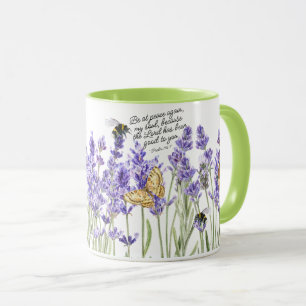 Lavendel und Schrift Tasse
