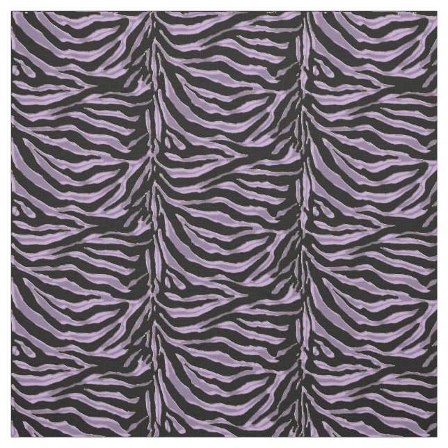 Lavendel-und schwarzer Zebra-Tierdruck-Gewebe Stoff (Muster)