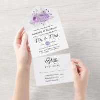 Lavendel und Silver Floral Wedding