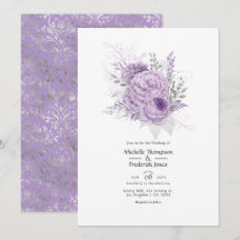 Lavendel und Silver Floral Wedding