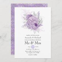 Lavendel und Silver Floral Wedding
