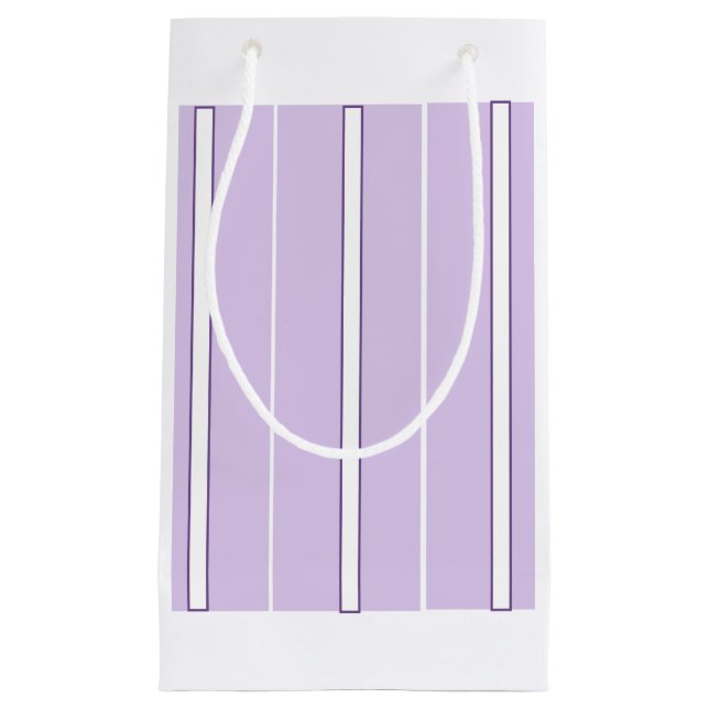 Lavendel und weiß gestreift große geschenktüte (Vorderseite)