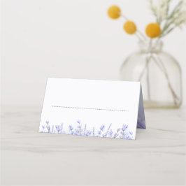 Lavendel und weiße Blume Elegante Hochzeit Platzkarte