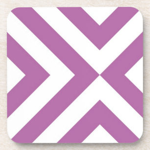 Lavendel und weiße Chevronen Getränkeuntersetzer