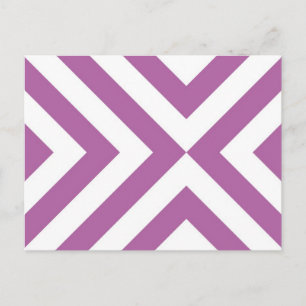 Lavendel und weiße Chevronen Postkarte