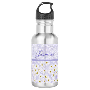 Lavendel und weiße Milchprodukte und Lavendelholz Edelstahlflasche