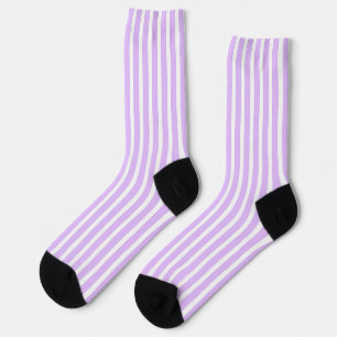 Lavendel und weiße Streifen Socken