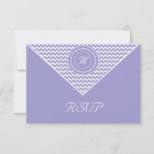 Lavendel und weiße Zickzack UAWG RSVP Karte
