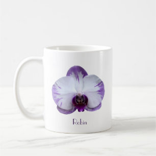 Lavendel- und Weißer Orchideenkaffee Tasse