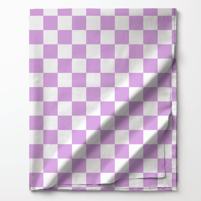 Lavendel- und Weißes klassisches Prüfmuster Stoff (Von Creator hochgeladen)