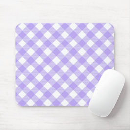 Lavendel und Weißglut Kariert Mousepad