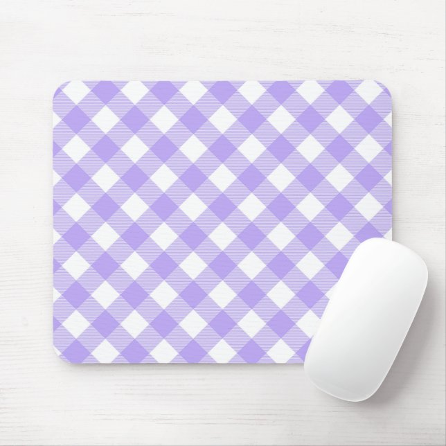 Lavendel und Weißglut Kariert Mousepad (Mit Mouse)