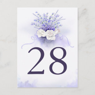 Lavendel und White Rose Hochzeitskarte für die Tis Postkarte