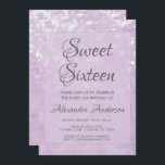 Lavendel und White Sweet 16 Geburtstagsparty Einladung<br><div class="desc">Lavender und White Blätter Confetti 16 . Geburtstag Einladung. Diese Einladung eignet sich perfekt für eine Lila Geburtstagsparty von Lavendel und Silver Foil Themed Girl's Sweet 16. Bitte kontaktieren Sie den Designer für passende Artikel.</div>