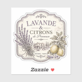Lavendel und Zitrone Vinyl-Aufkleber Aufkleber