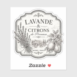Lavendel und Zitrone Vinyl-Aufkleber Aufkleber