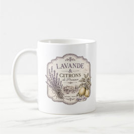Lavendel und Zitronen-Tasse  Kaffeetasse