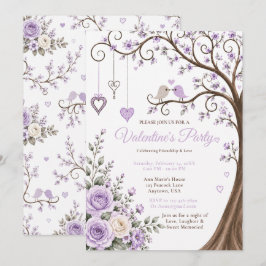 Lavendel Valentinsparty Einladung