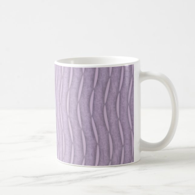 Lavendel Vertikales modernes Strickdesign Tasse (Rechts)