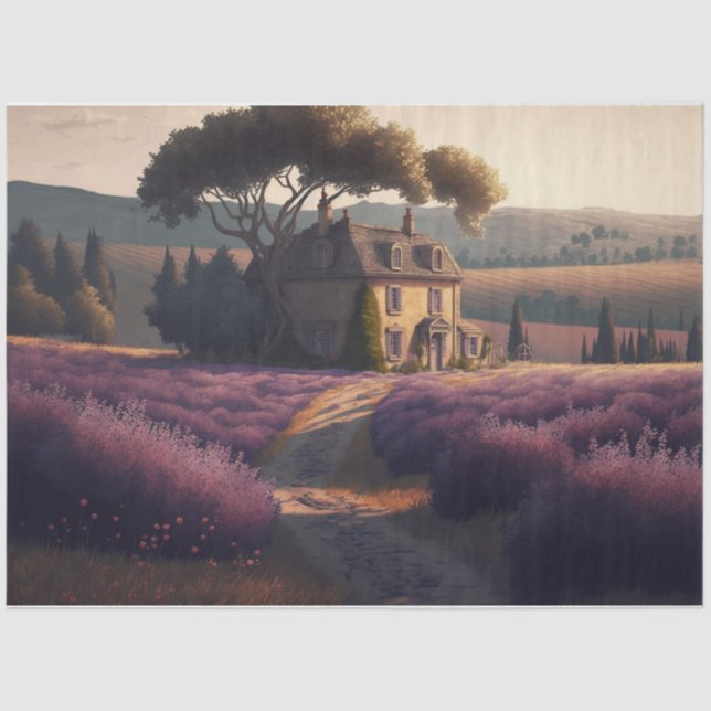 Lavendel Villa Seidenpapier (Vorderseite)