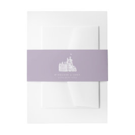 Lavendel Vintage Schloss Destination Hochzeit Einladungsbanderole