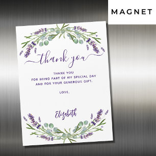 Lavendel violet Blume danke Magnetkarte Magneteinladung