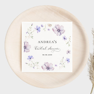 Lavendel Violet Lila Frühlingsfloral Brautparty Serviette