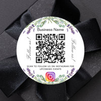 Lavendel Violett Blumengeschäft qr Code Instragram