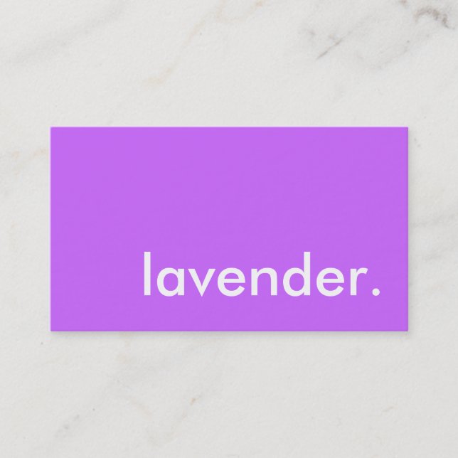 Lavendel. Visitenkarte (Vorderseite)