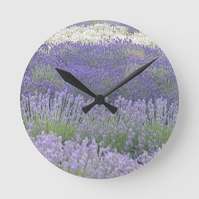 Lavendel Wall Clock Runde Wanduhr (Vorderseite)