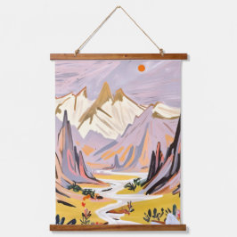 Lavendel Wandteppich Mit Holzrahmen