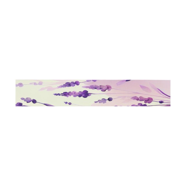 Lavendel Wasserfarben-Seife-Etikett rund Einladungsbanderole (Flach)