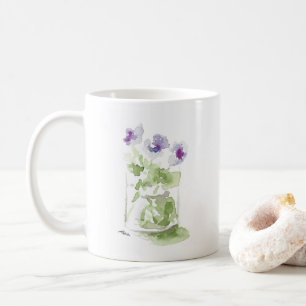 Lavendel Wasserfarben Violetts im Massiv Kaffeetasse