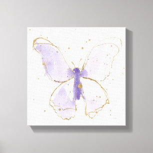 Lavendel Wasserfarbenschmetterling Leinwanddruck