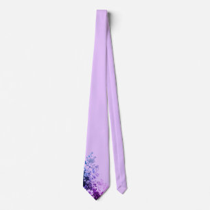Lavendel-Watercolor-Blumen-Halstuch für Herren Krawatte