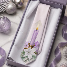 Lavendel-Weihnachtskerze
