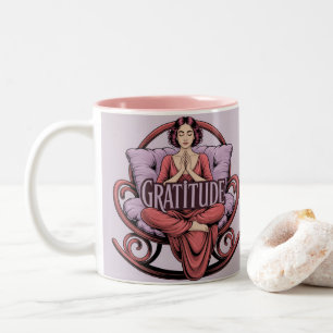 Lavendel-Wein-Bekräftigungs-Meditations-Tasse Zweifarbige Tasse