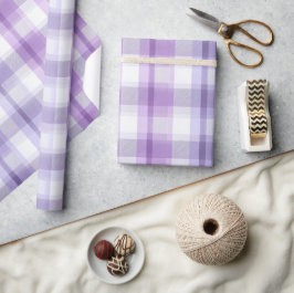 Lavendel Weiß Pastell Kariert Streifen Plaid Muste Geschenkpapier