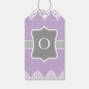 Lavendel-weiße graue geschenkanhänger