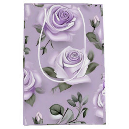 Lavendel & weiße Hochzeitsgeschenktasche Mittlere Geschenktüte