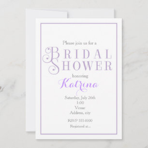 Lavendel & Weiße Hochzeitstorte Hochzeitseinladung Einladung