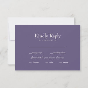 Lavendel Weiße Text Hochzeit RSVP Antwort