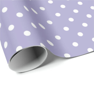 Lavendel  Weißes Polka - Dot - Umhüllungspapier Geschenkpapier