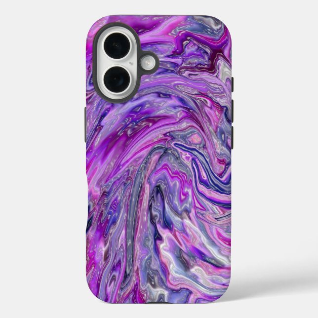 Lavendel-Wellen-abstrakter Kunst iPhone 5 Fall Case-Mate iPhone Hülle (Rückseite)