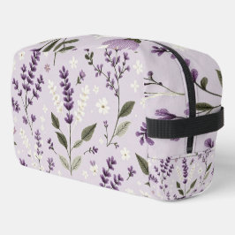 Lavendel Whispers - Botanisch bestickte Toilettena Waschbeutel