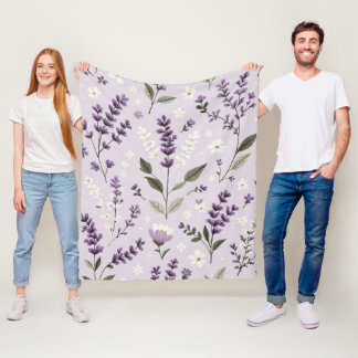 Lavendel Whispers - Botanisches Fleece Blanket