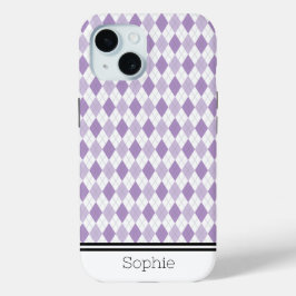 Lavendel & White Raute Custom Samsung Case-Mate iPhone Hülle