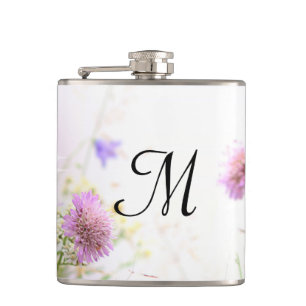 Lavendel Wild Blume Monogram Whiskey Flask Flachmann