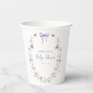 Lavendel Wildblume Baby Duschpapier Party Cups Pappbecher