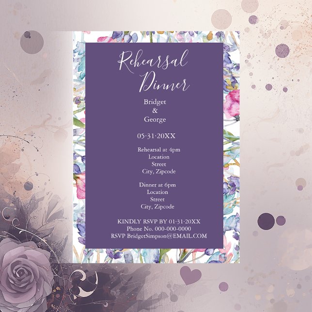 Lavendel Wildblume Grünpflanzen Probe Einladung (Von Creator hochgeladen)